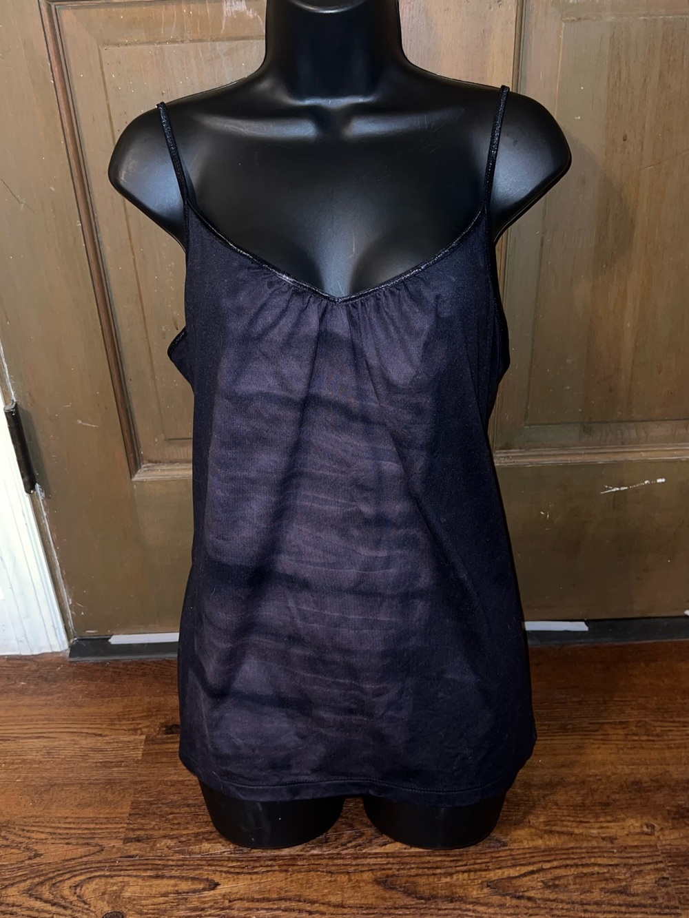 Apt.9 Black Split Tie Dye Lightweight Spaghetti Strap Cami Size XL